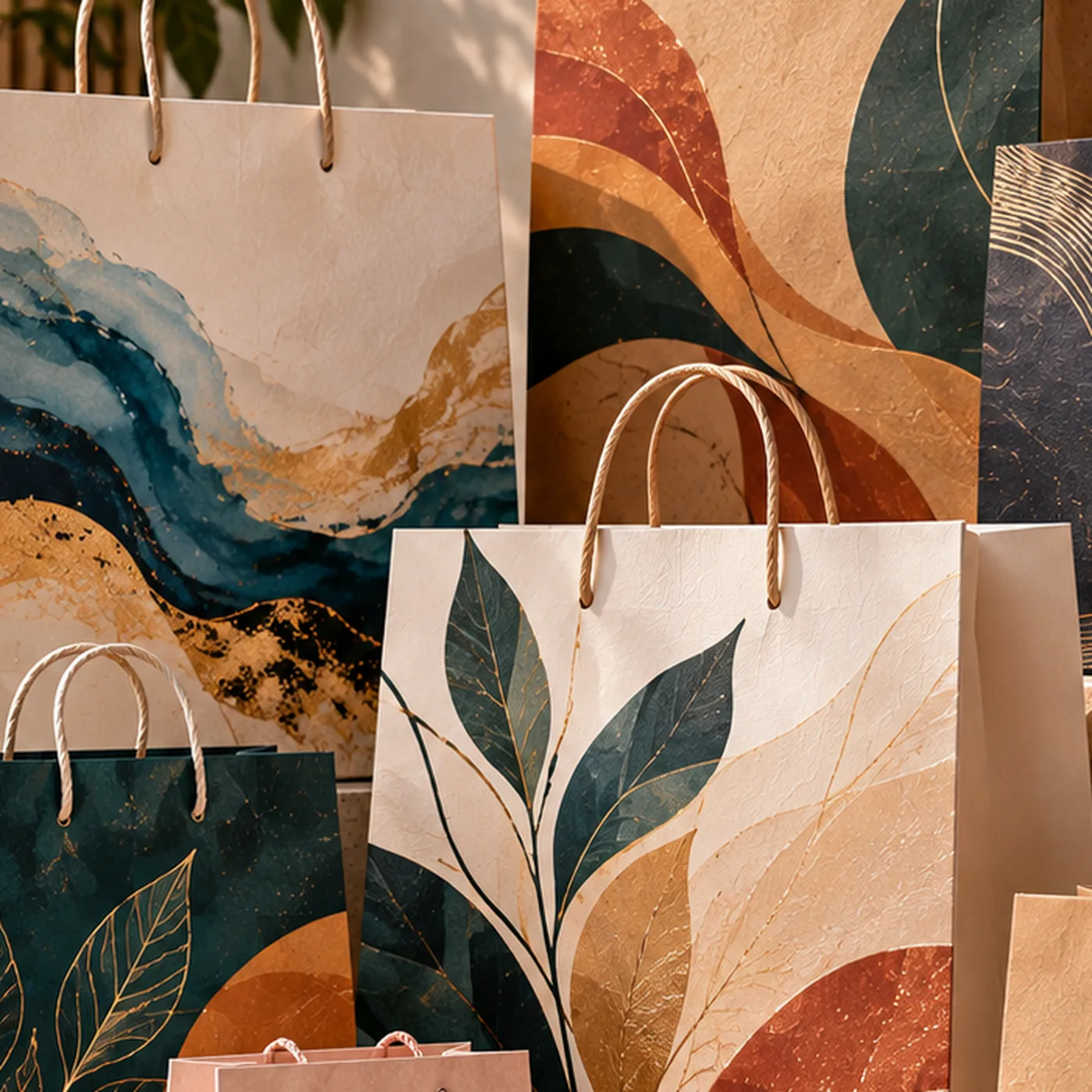 Printed packaging and tags ready to ship