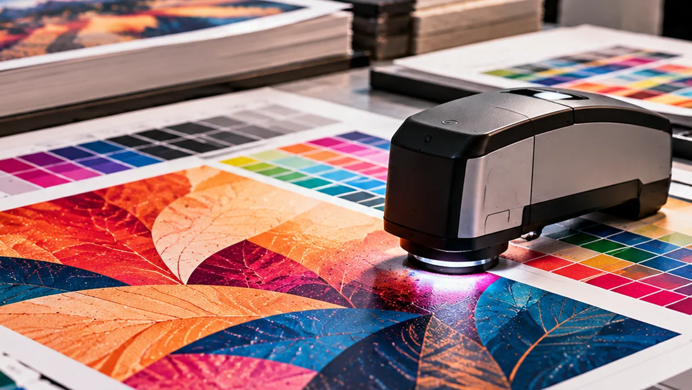 Colour proofing station with control strips under measurement