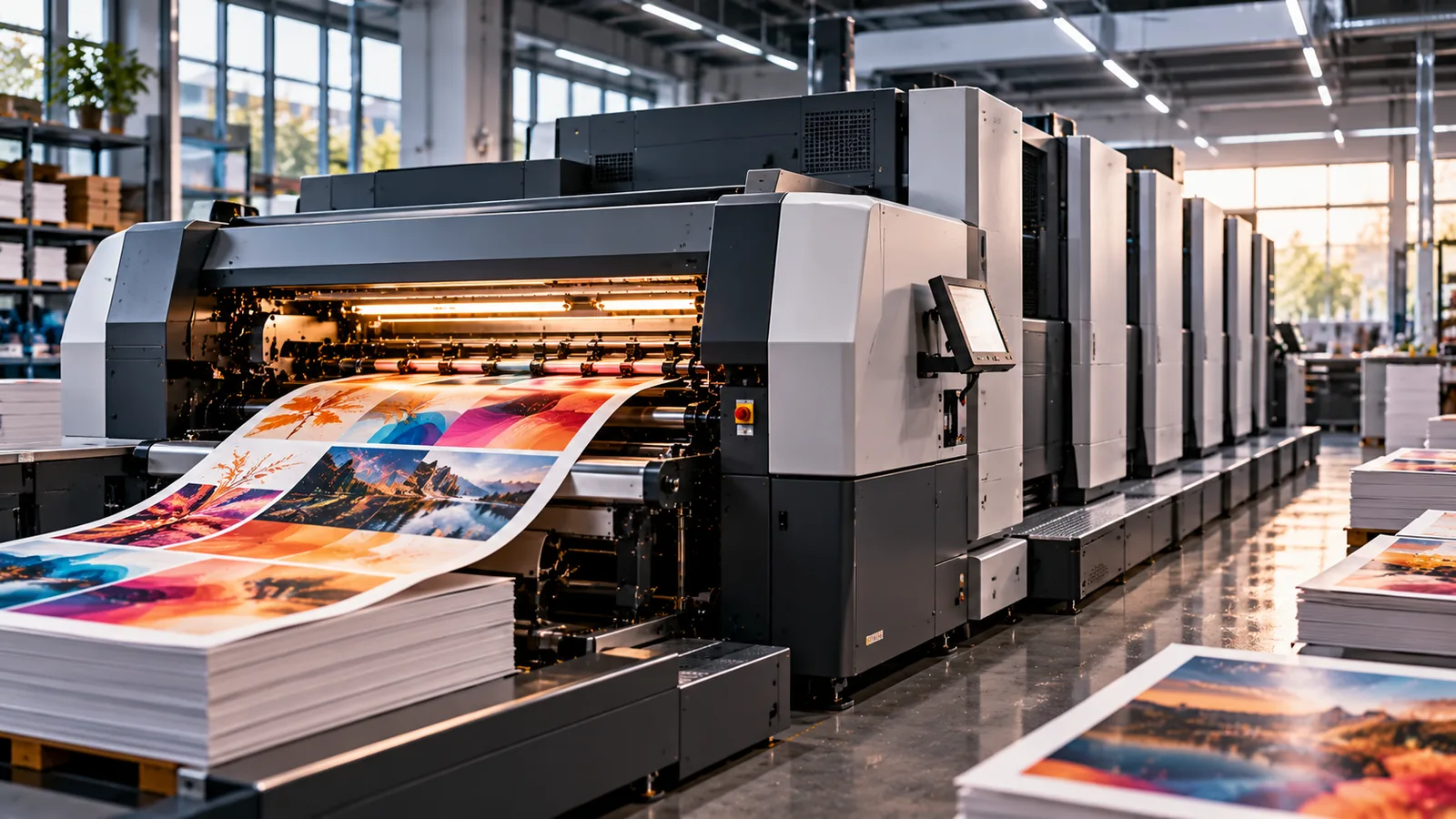Commercial digital press feeding sheets through precision rollers
